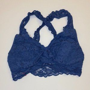 Lacy blue bralette